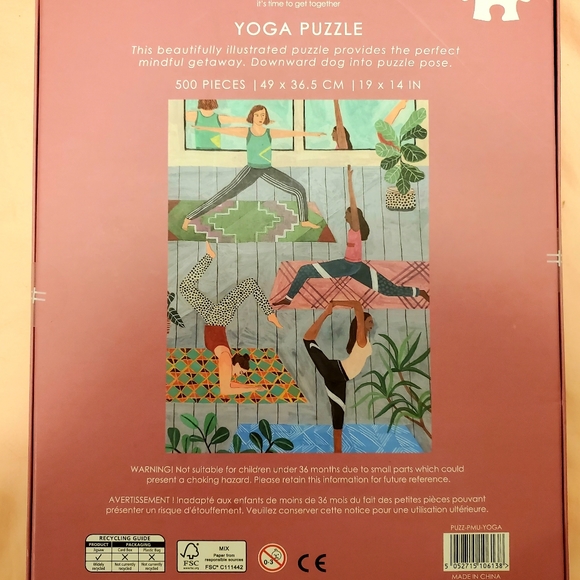 DONATED - 500 Piece Puzzle Yoga Scene Talking Tables - Picture 3 of 4